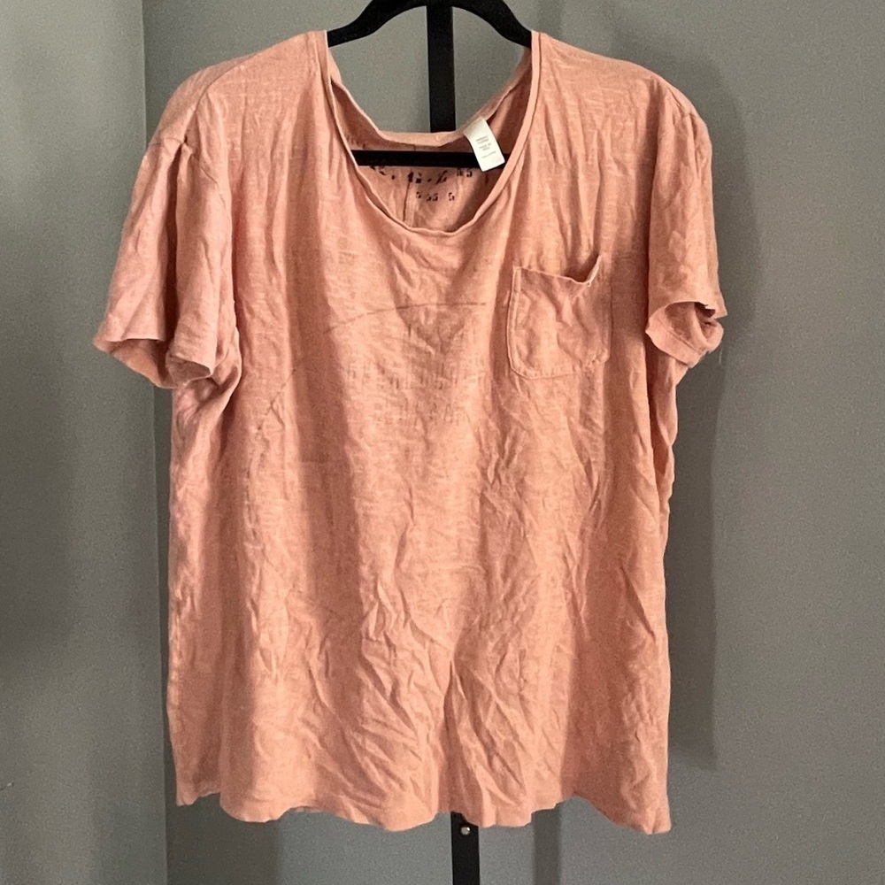 Diesel B.R.G.Z. 55 Pink Pocket T-Shirt Size Large